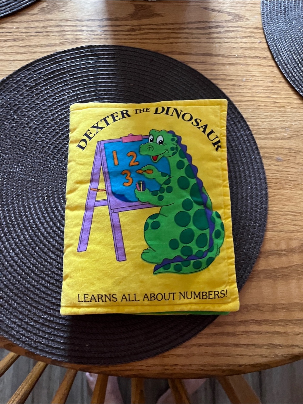 Dexter the Dinosaur Yellow & Green Cloth Learning Book